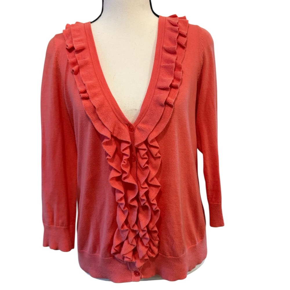 Talbots | Coral Ruffle Cardigan